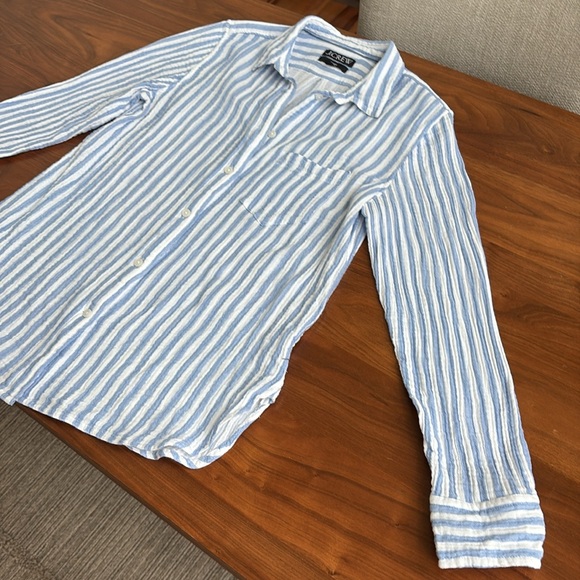 J. Crew Classic-fit soft gauze shirt in stripe Size 8 - Picture 3 of 8